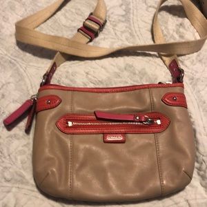 Coach cross body leather bag